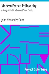 Modern French Philosophy: a Study of the Development Since Comte