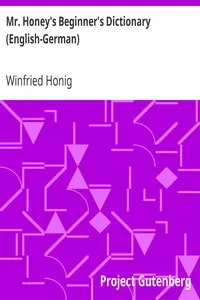 Mr. Honey's Beginner's Dictionary (English-German)