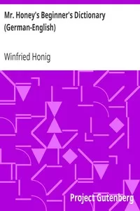 Mr. Honey's Beginner's Dictionary (German-English)