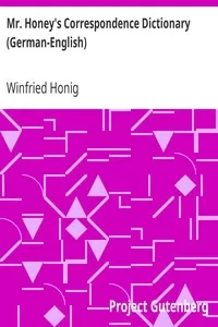 Mr. Honey's Correspondence Dictionary (German-English)