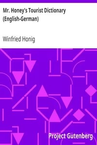 Mr. Honey's Tourist Dictionary (English-German)