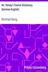 Mr. Honey's Tourist Dictionary (German-English)