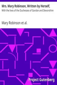 Mrs. Mary Robinson, Written
