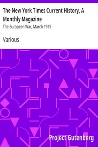 The New York Times Current History, A Monthly Magazine