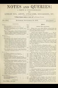 Notes and Queries, Number 202, September 10, 1853