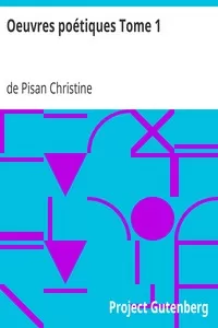 Oeuvres poÃ©tiques Tome 1