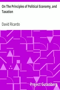 On The Principles of Political Economy, and Taxation