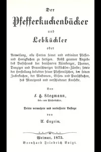 Der PfefferkuchenbÃ¤cker und LebkÃ¼chler