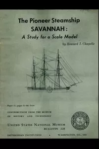 The Pioneer Steamship Savannah: A Study for a Scale Model