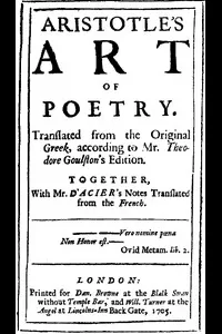 The Preface to Aristotle's Art of Poetry