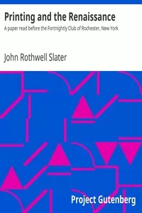 Printing and the Renaissance
