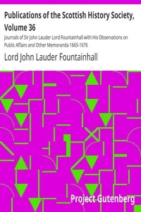 Publications of the Scottish History Society, Volume 36