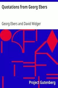 Quotations from Georg Ebers