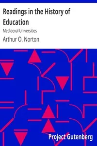 Readings in the History of Education: Mediaeval Universities