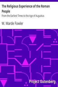 The Religious Experience of the Roman People