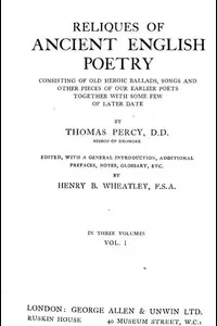 Reliques of Ancient English Poetry, Volume 1 (of 3)