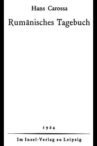 RumÃ¤nisches Tagebuch