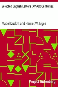 Selected English Letters (XV-XIX Centuries)