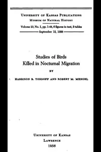 Studies of Birds Killed in Nocturnal Migration