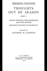 Thoughts out of Season, Part I