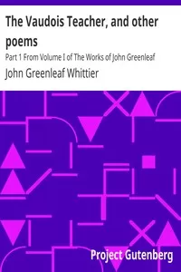 The Vaudois Teacher, and other poems